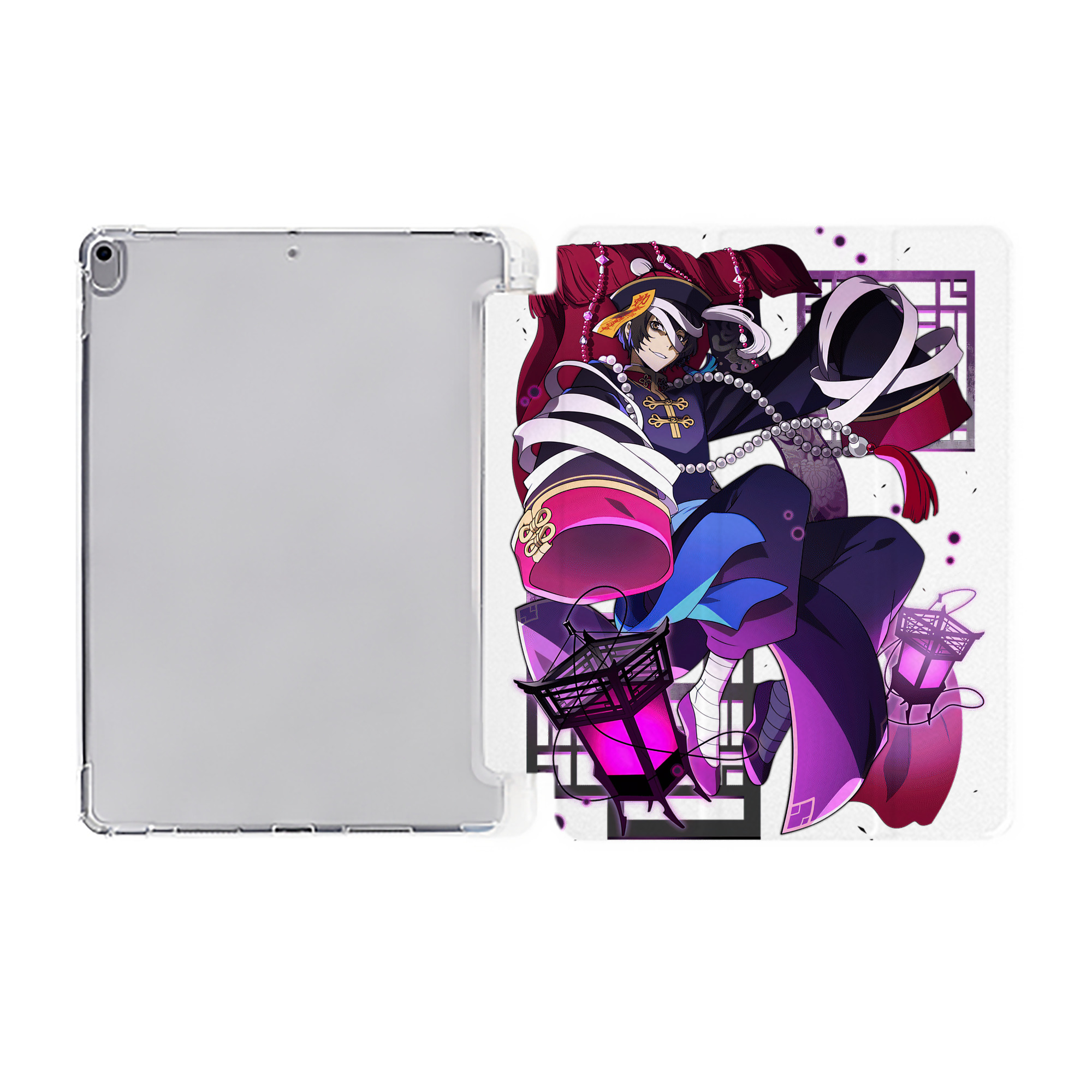（画像用） 文豪ストレイドッグス Bungo Stray Dogs IPad ケース ペン収納付き 三つ折りスタンド PUレザー×シリコン 対応機種9.5/10.5/10.9インチ